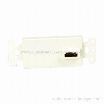 HDMI Wall Plate (1 Port) HDMI Splitter with Up to 1,080 Pixels Resolution